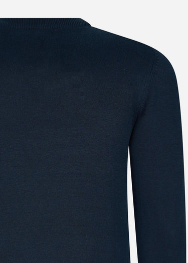 Ben Sherman Truien Chest stripe crew - dark navy
