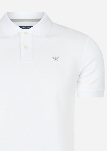 Hackett London Polo's  Cotton pique polo shirt - optic white