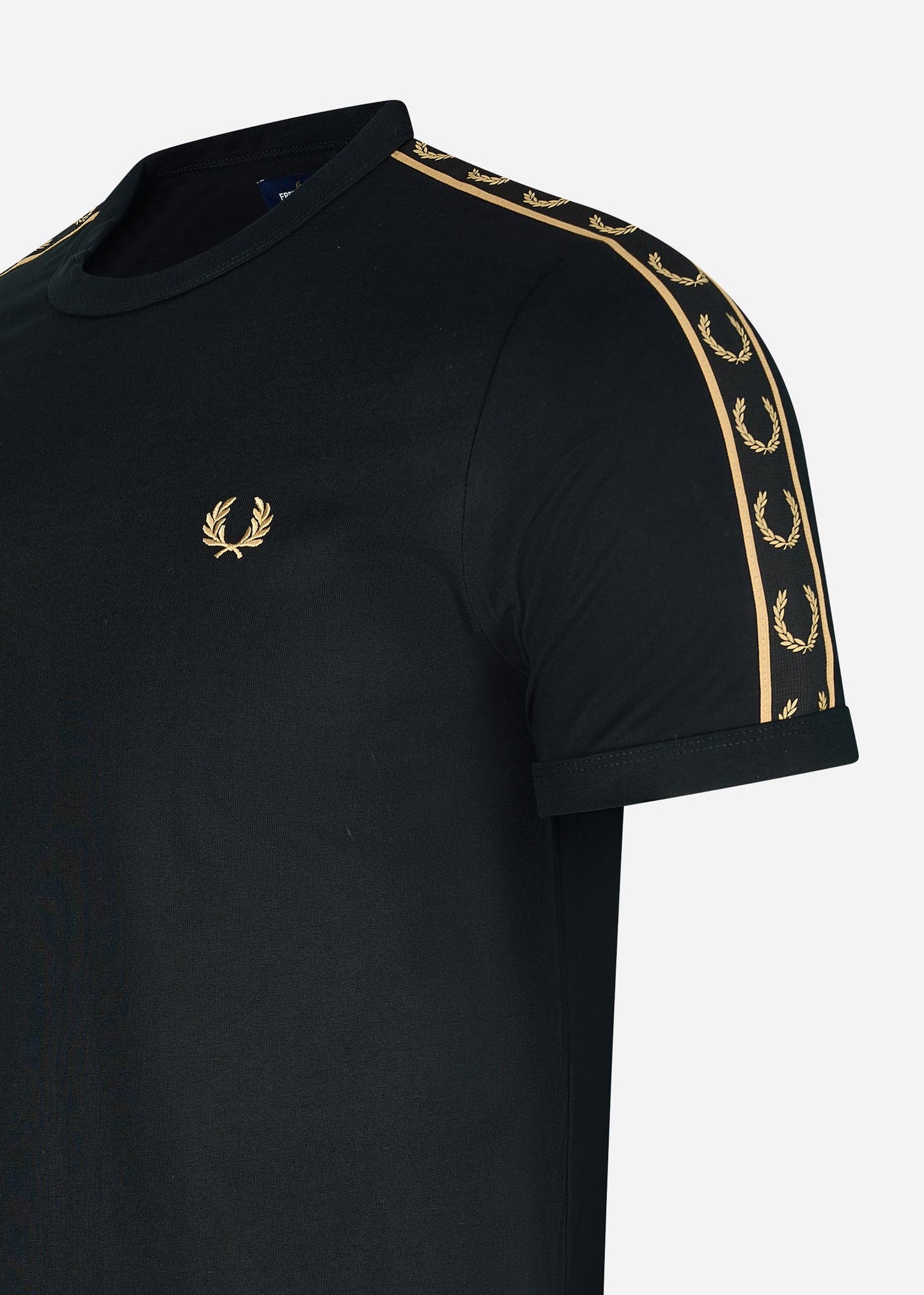 Fred Perry T-shirts Contrast tape ringer t-shirt - black gold