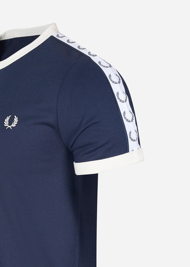 Fred Perry T-shirts Taped ringer t-shirt - carbon blue