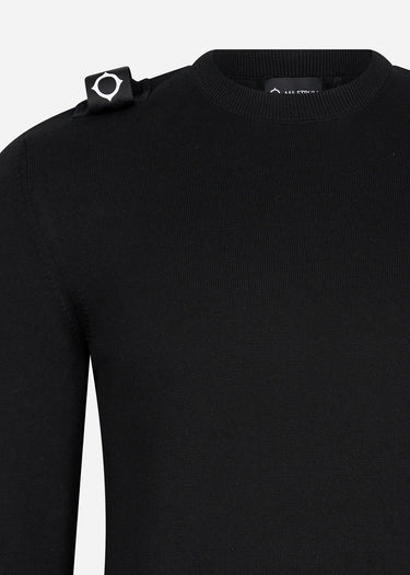 MA.Strum Truien Crew neck knit - jet black