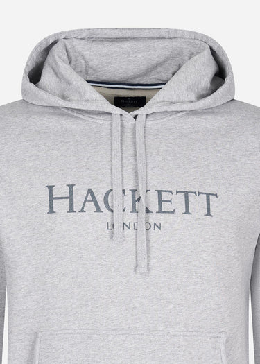 Hackett London Hoodies Logo hoodie - light grey marl
