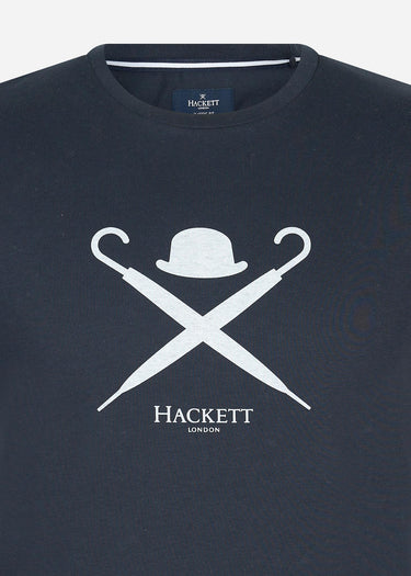 Hackett London T-shirts Large logo t-shirt - dark navy