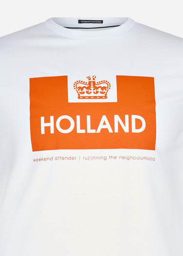 Weekend Offender T-shirts Holland - white orange