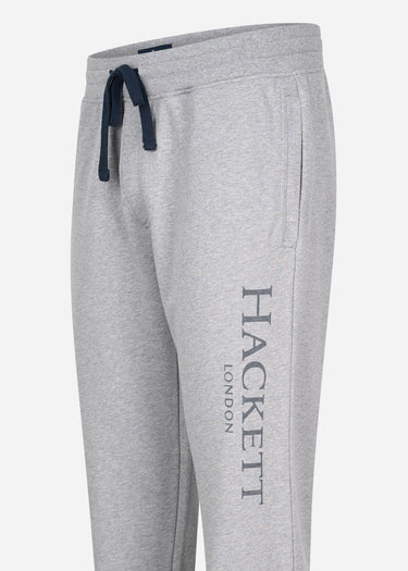 Hackett London Broeken Terry logo joggers - light grey marl