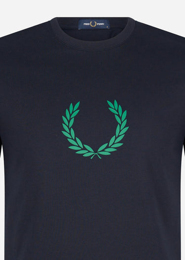 Fred Perry T-shirts Laurel wreath graphic t-shirt - navy
