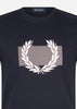 Fred Perry T-shirts Colour block Laurel wreath t-shirt - navy