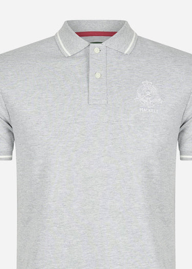 Hackett London Polo's  Heritage logo polo - grey marl