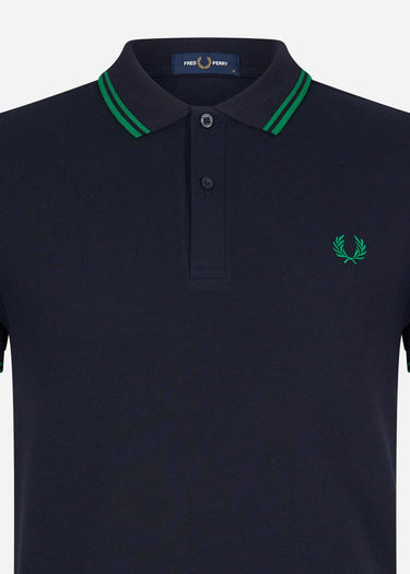 Fred Perry Polo's Twin tipped fred perry shirt - navy fp green