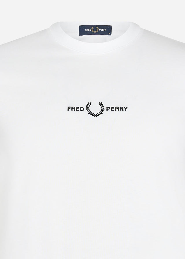 Fred Perry T-shirts Embroidered t-shirt - white