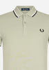 Fred Perry Polo's Twin tipped fred perry shirt - seagrass snow white black