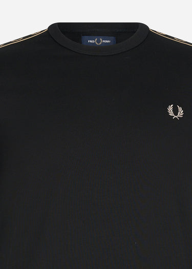 Fred Perry T-shirts Contrast tape ringer t-shirt - black black