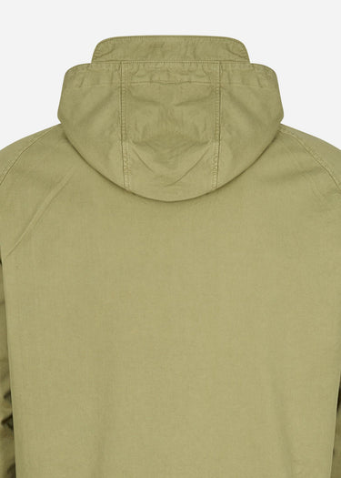 Lyle & Scott Jassen Garment dyed zip through jacket - seaweed