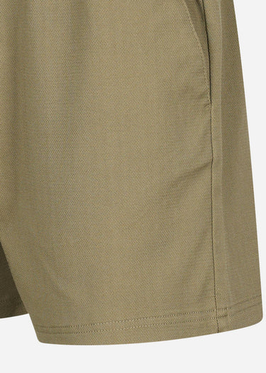 Lyle & Scott Korte Broeken Crest textured short - seaweed