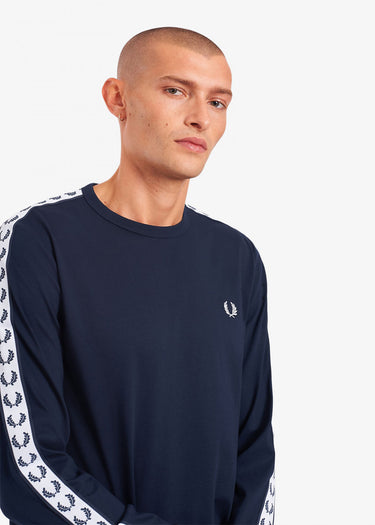 Fred Perry Longsleeve Tees  Taped longsleeve tee - carbon blue