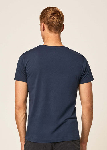 Hackett London T-shirts Embroidered logo t-shirt - navy grey