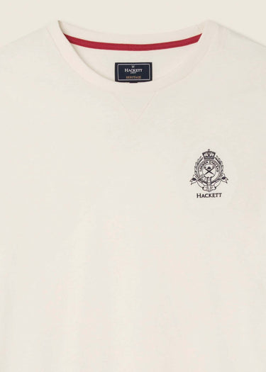 Hackett London T-shirts Heritage logo tee - white