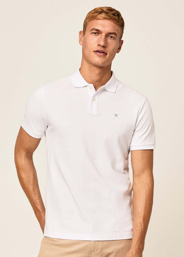 Hackett London Polo's  Cotton pique polo shirt - optic white