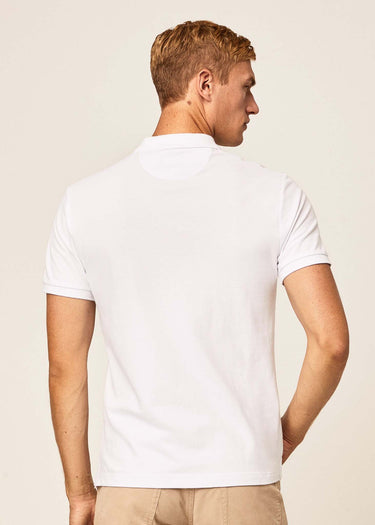 Hackett London Polo's  Cotton pique polo shirt - optic white