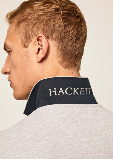 Hackett London Polo's Cotton pique polo shirt - light grey marl