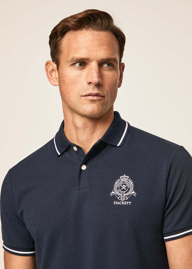 Hackett London Polo's Heritage logo polo - navy blazer