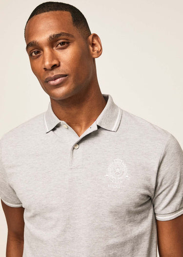 Hackett London Polo's Heritage logo polo - grey marl