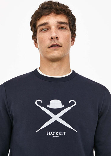 Hackett London Truien Logo sweatshirt - navy