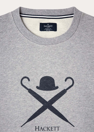 Hackett London Truien Logo sweatshirt - light grey marl
