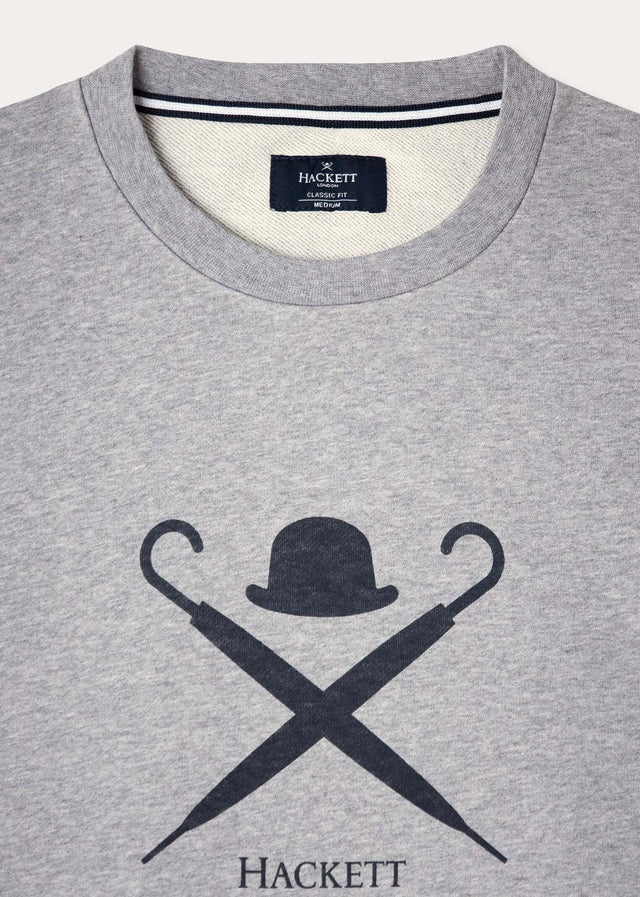 Hackett London Truien Logo sweatshirt - light grey marl