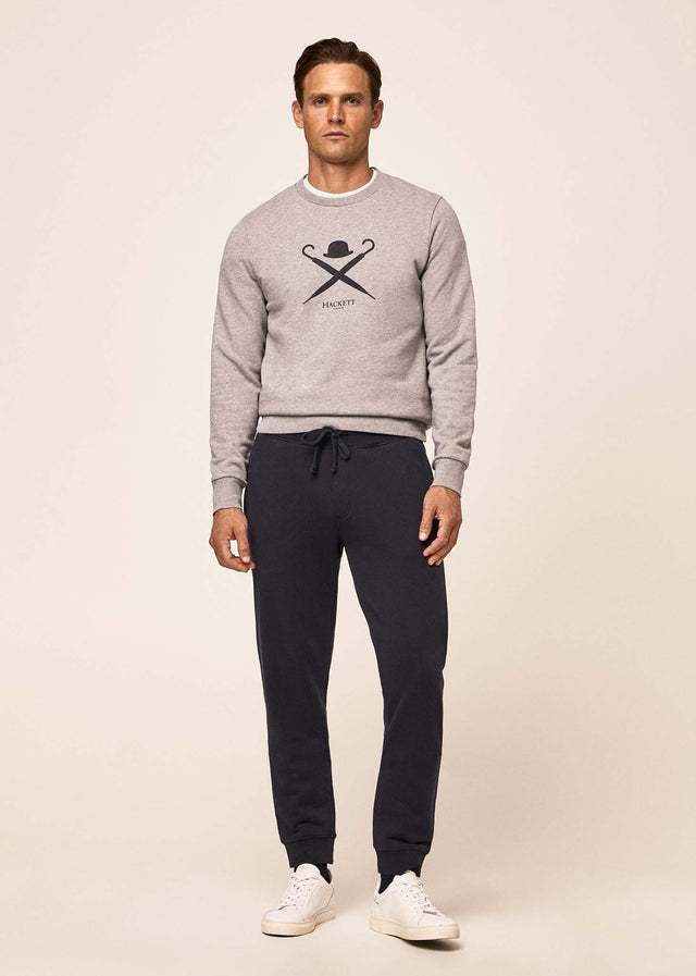 Hackett London Truien Logo sweatshirt - light grey marl