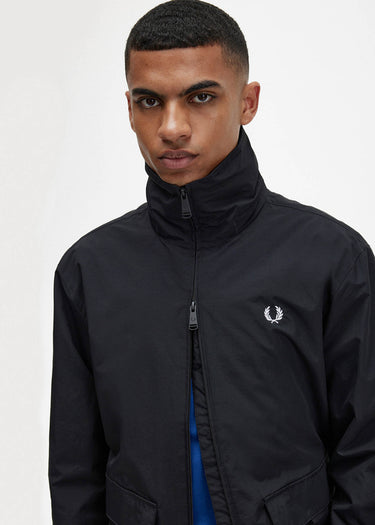 Fred Perry Jassen Patch pocket zip through jacket - black