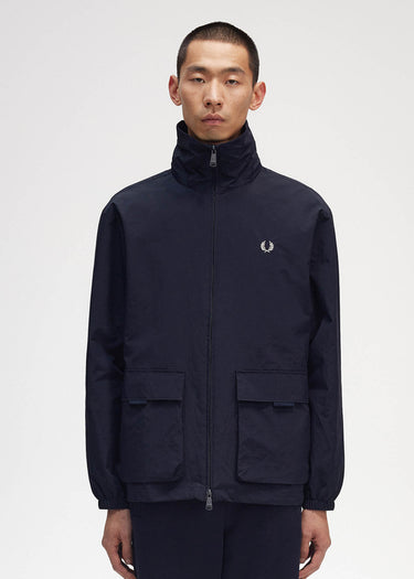 Fred Perry Jassen Patch pocket zip through jacket - navy