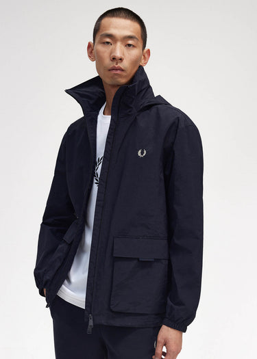 Fred Perry Jassen Patch pocket zip through jacket - navy