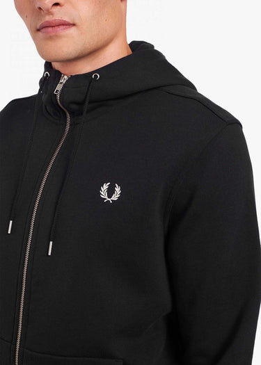 Fred Perry Vesten Hooded aw zip through sweatshirt - black