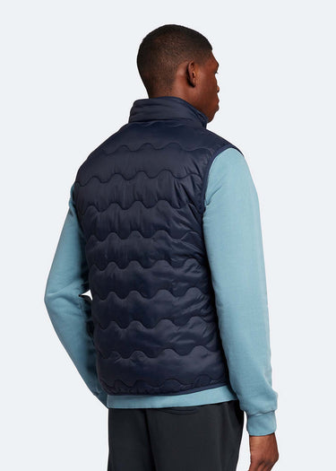 Lyle & Scott Bodywarmers Crest quilted gilet - dark navy