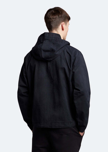 Lyle & Scott Jassen Garment dyed zip through jacket - dark navy