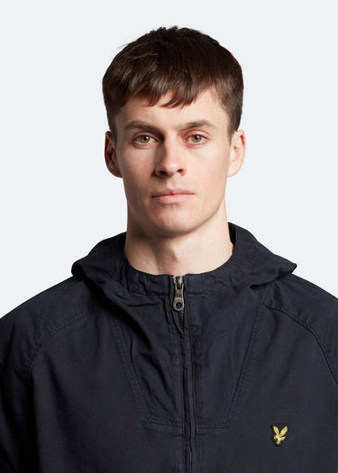 Lyle & Scott Jassen Garment dyed zip through jacket - dark navy