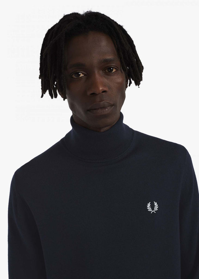 Fred Perry Truien Roll neck jumper - navy