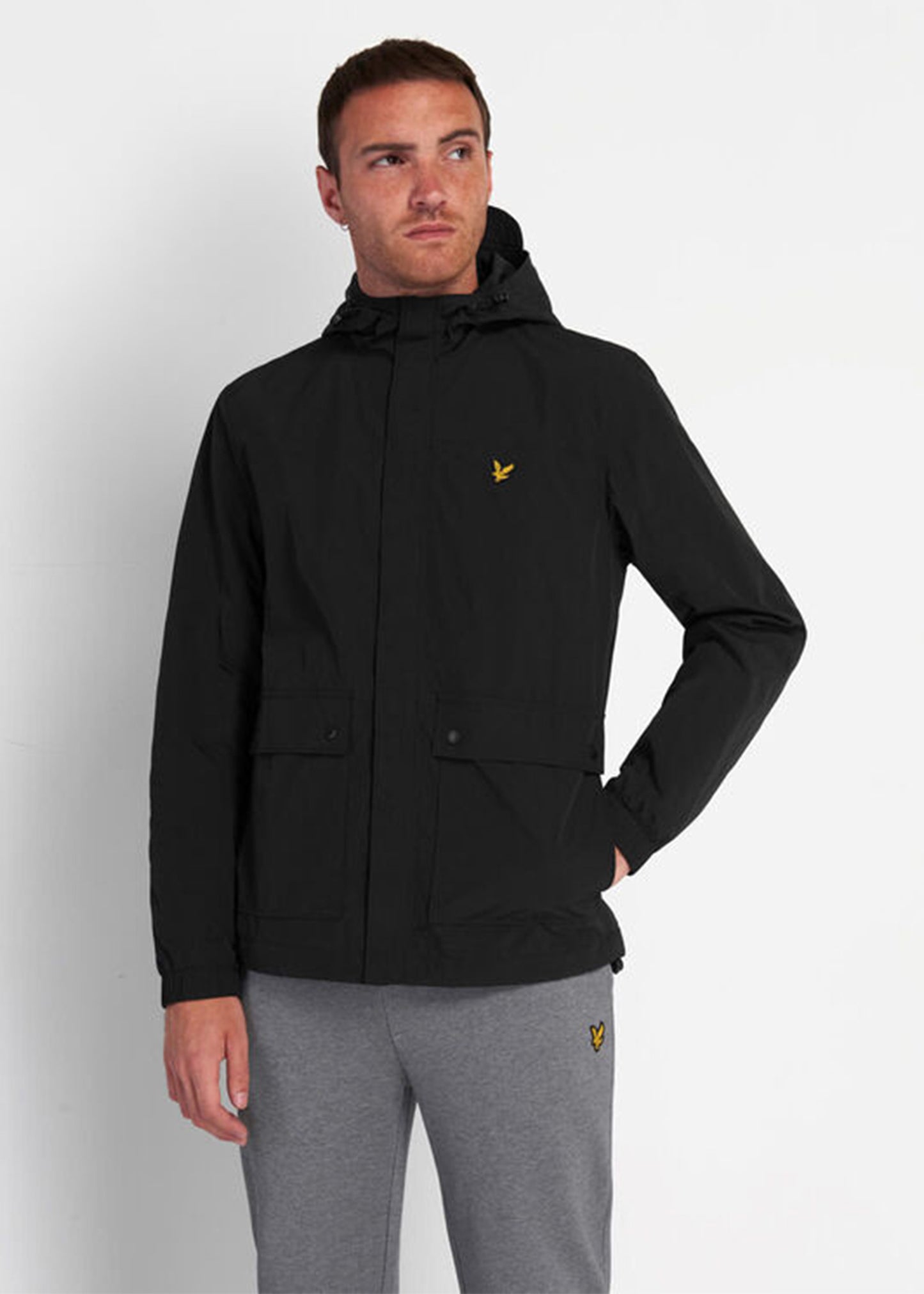 Lyle & Scott Jassen Hooded pocket jacket - jet black