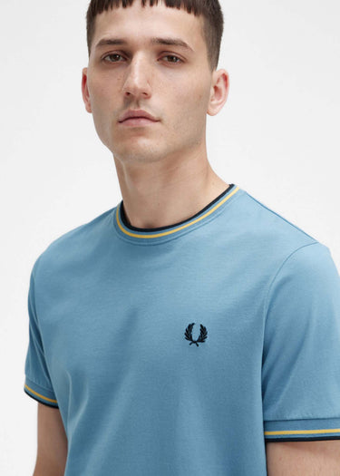 Fred Perry T-shirts Twin tipped t-shirt - ash blue