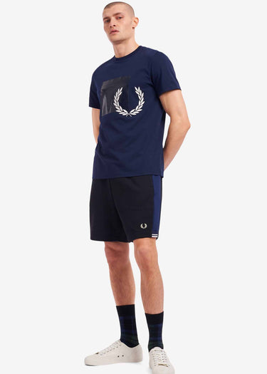 Fred Perry T-shirts Tonal graphic t-shirt - carbon blue