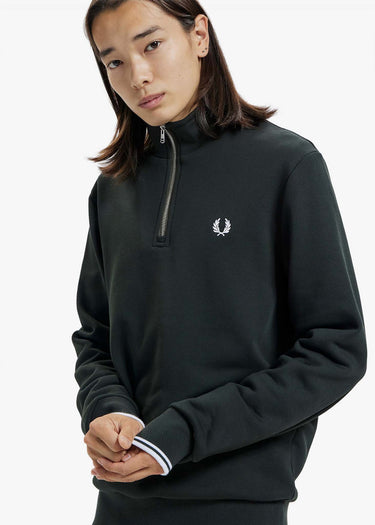 Fred Perry Truien  Half zip sweatshirt - night green
