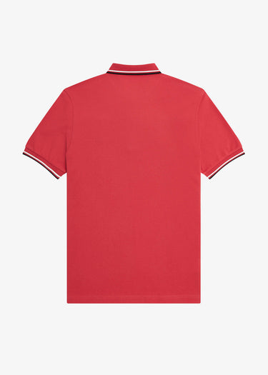 Fred Perry Polo's Twin tipped fred perry shirt - washed red snow white black