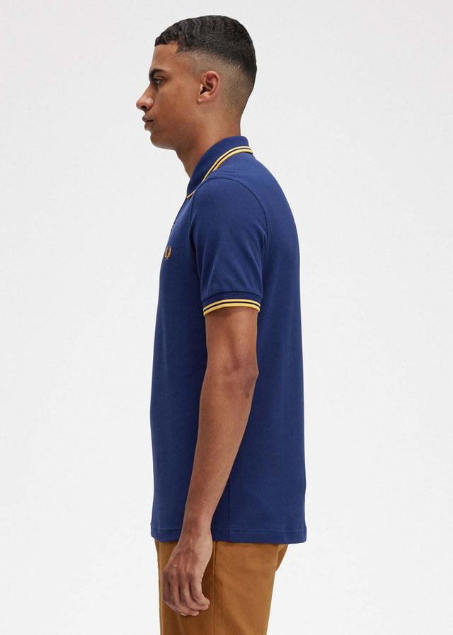 Fred Perry Polo's Twin tipped fred perry shirt - french navy golden hour