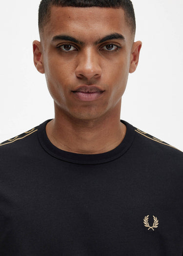 Fred Perry T-shirts Contrast tape ringer t-shirt - black black