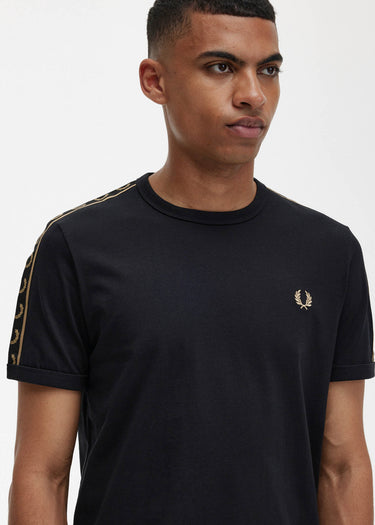 Fred Perry T-shirts Contrast tape ringer t-shirt - black black