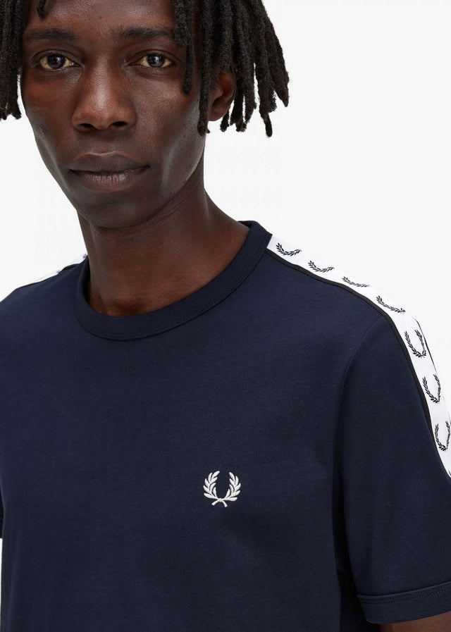Fred Perry T-shirts Taped ringer t-shirt - navy