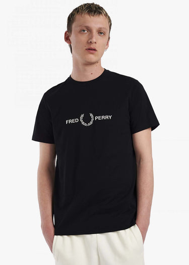 Fred Perry T-shirts  Graphic branded t-shirt - black