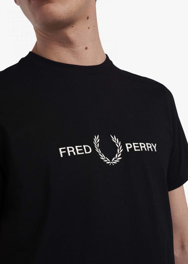 Fred Perry T-shirts Graphic branded t-shirt - black