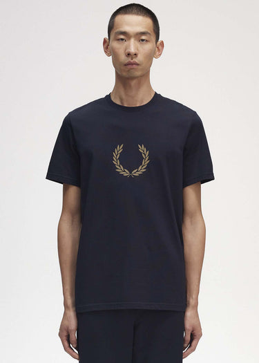 Fred Perry T-shirts Laurel wreath graphic t-shirt - navy